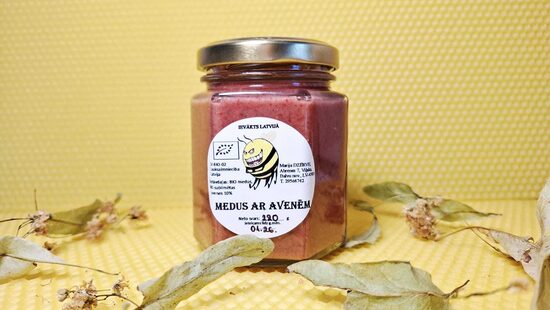 BIO medus ar avenēm  0,220kg 